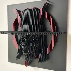 Vendeta 3D Layered Maska – Crno-crvena
