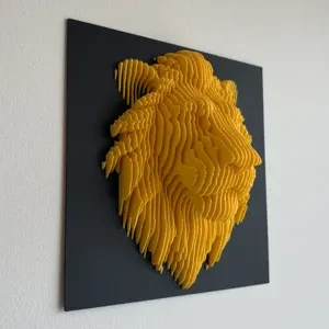 Lav Layered 3D maska – Žuta na crnoj osnovi